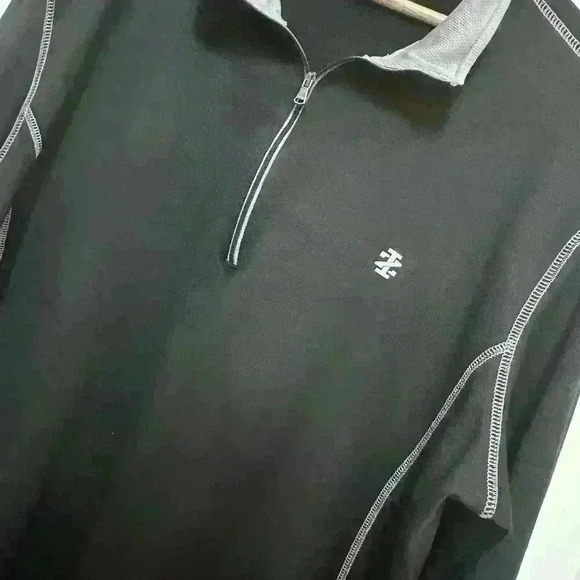 Men’s Izod Golf Pullover Black Size XXL 1/4 Zipper Performance Athletic Wear - Picture 4 of 9